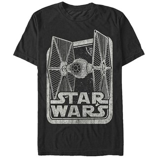 Foto 1 | Camiseta Rockinstone En Blanco Y Negro Star Wars Tie Fighter - Venta Internacional.