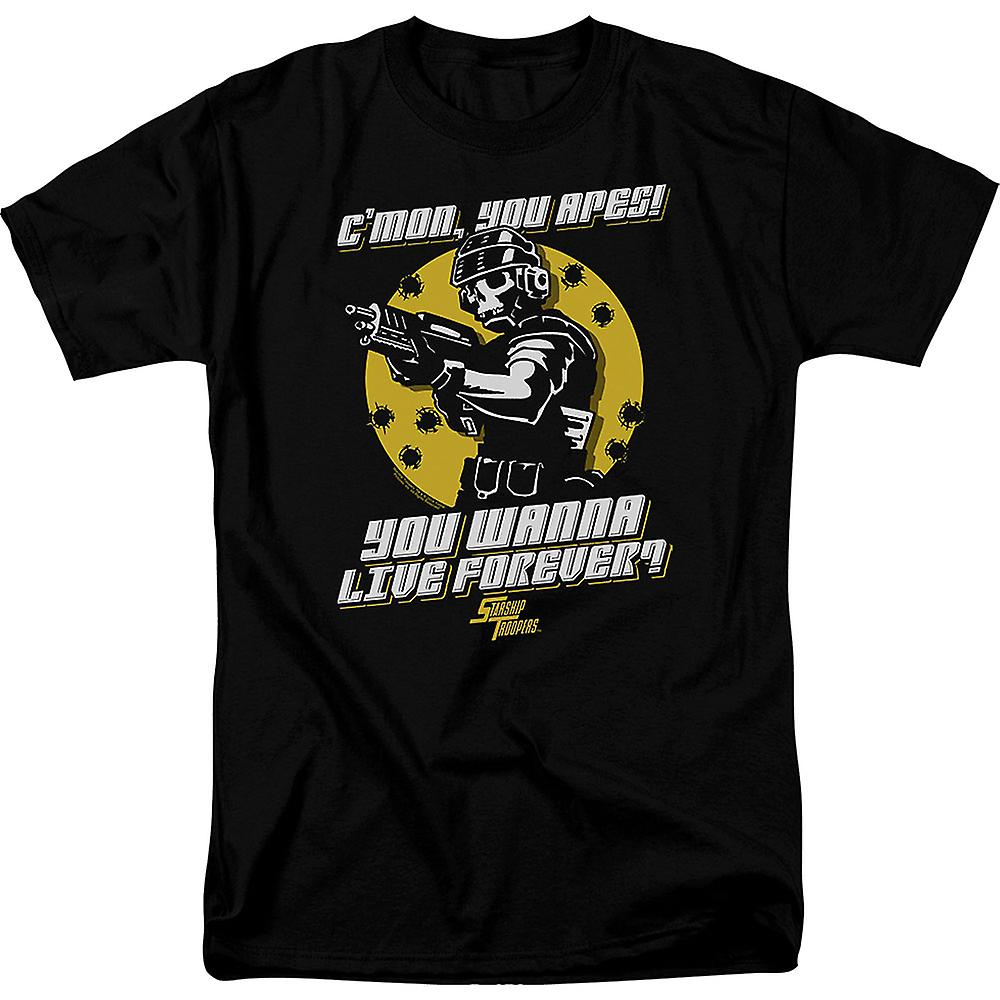 Camiseta Rockinstone You Wanna Live Forever Starship Troopers - Venta Internacional.