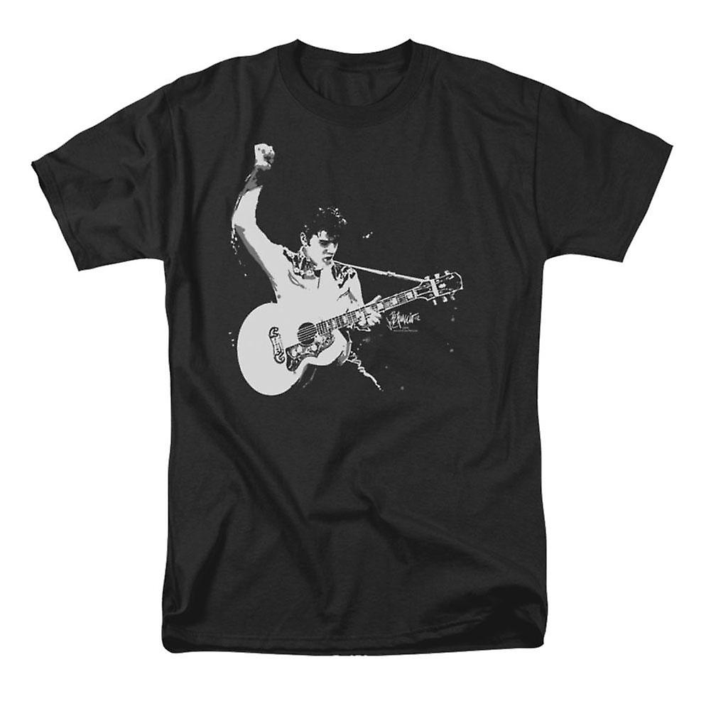 Foto 2 pulgar | Camiseta Rockinstone Elvis Presley Black & White Guitarman - Venta Internacional.