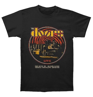 Foto 1 | Camiseta Rockinstone The Doors Live 68 Retro Circle Negra - Venta Internacional.