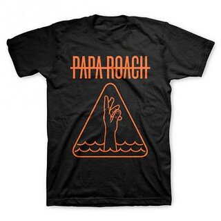 Foto 1 | Camiseta Rockinstone Papa Roach Hand Icon 100% Algodón - Venta Internacional.