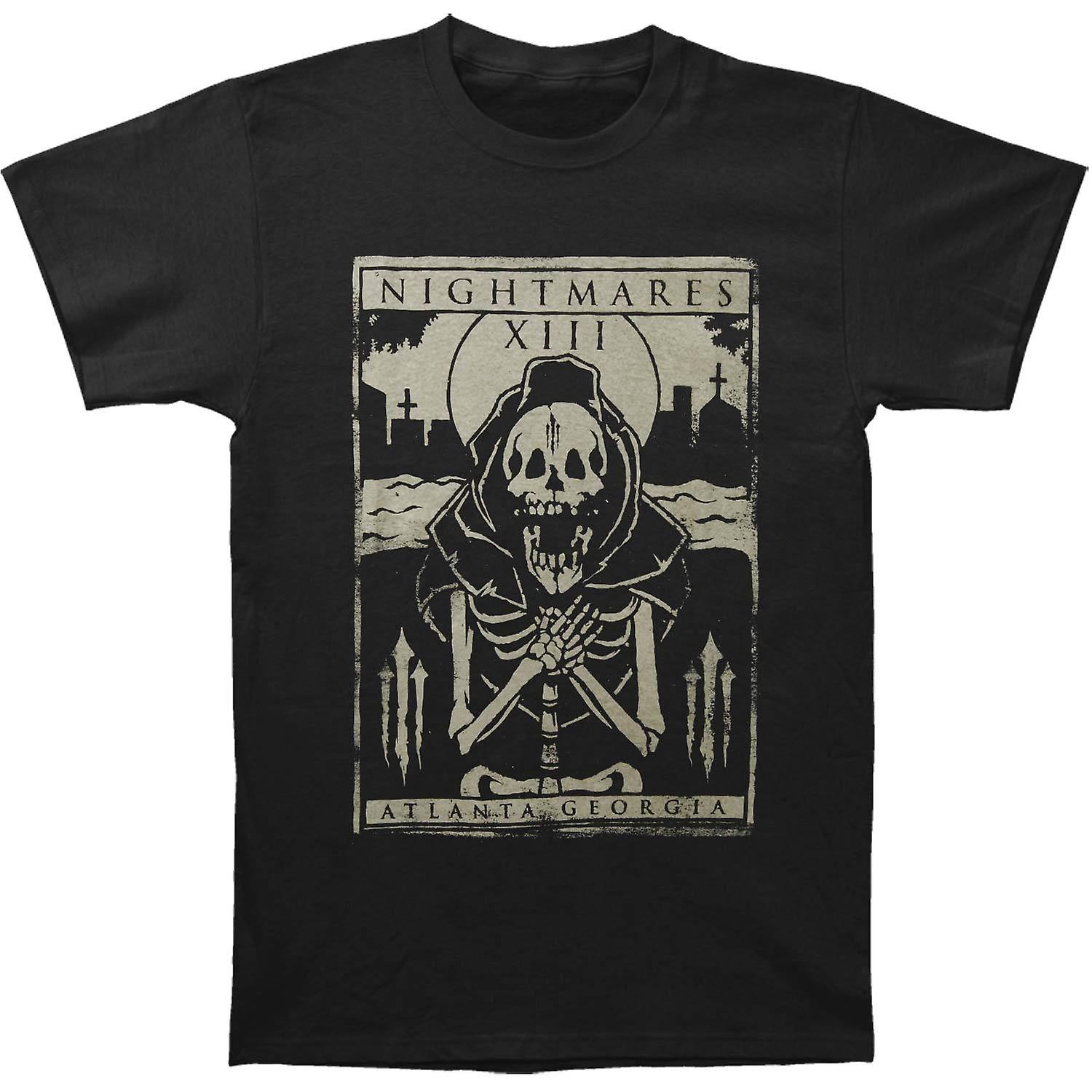 Foto 2 pulgar | Camiseta Rockinstone Nightmares Skeleton 180 G/m² 100% Algodón - Venta Internacional