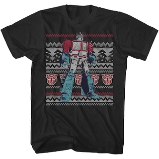 Foto 1 | Camiseta Rockinstone Optimus Prime Faux Ugly Christmas Sweater - Venta Internacional.