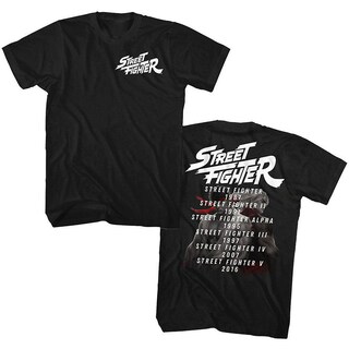 Foto 1 | Camiseta Rockinstone Street Fighter Con Fechas De Lanzamiento, 180 G/m² - Venta Internacional.