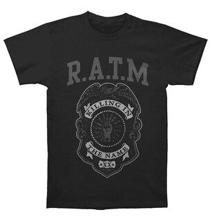 Foto 1 | Camiseta Rockinstone Rage Against The Machine Gris Police Bad - Venta Internacional.