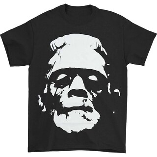 Foto 1 | Camiseta Rockinstone Frankenstein B/n Frank Head 180 G/m² - Venta Internacional.