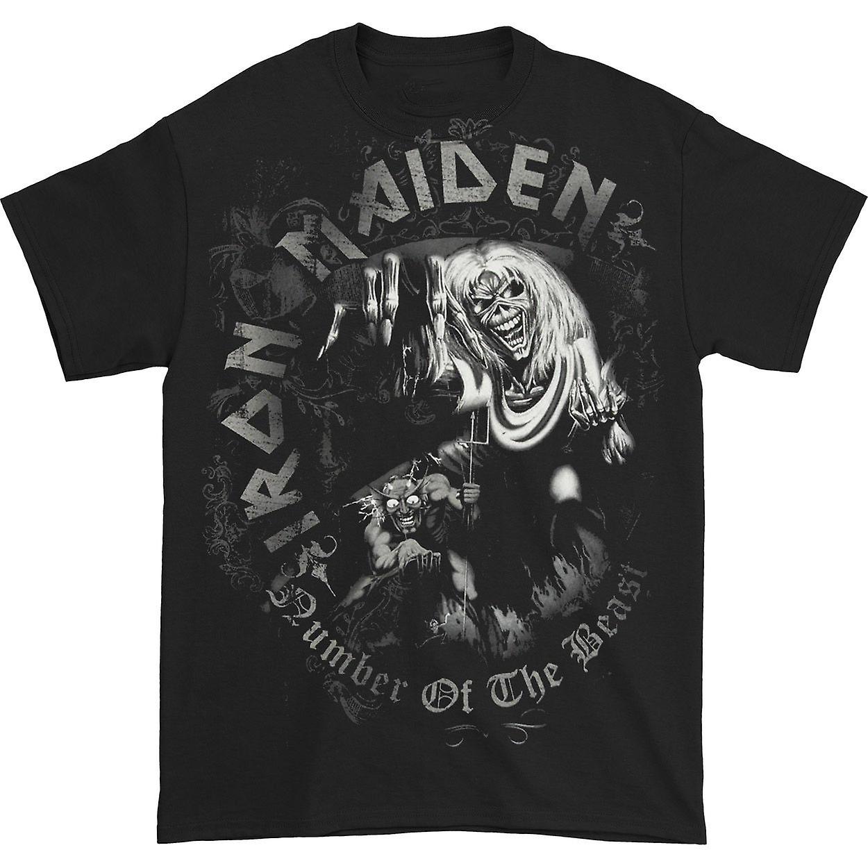 Camiseta Rockinstone Iron Maiden Notb En Tono Gris Para Hombre - Venta Internacional.