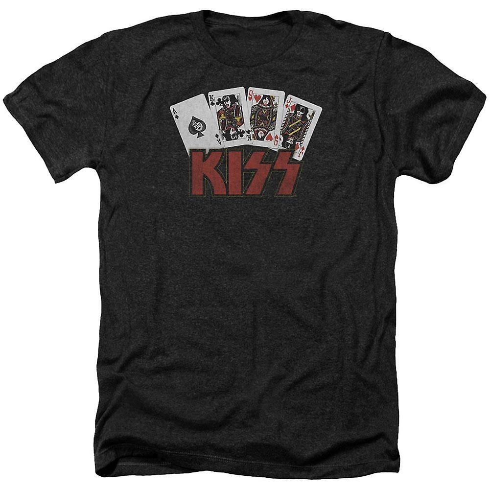 Camiseta Kiss Cards Rockinstone 100% Algodón Para Hombre - Venta Internacional.