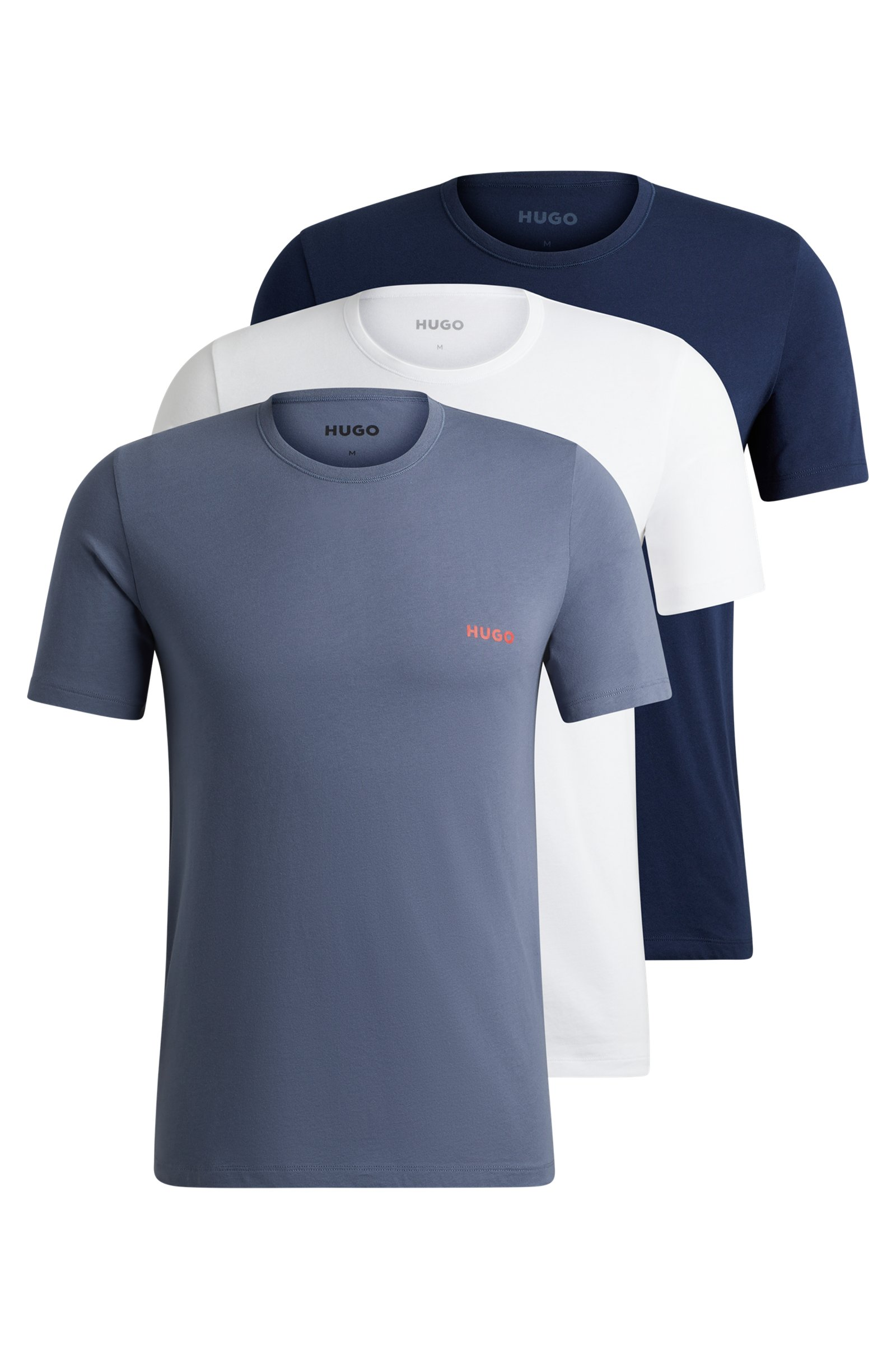 Foto 2 pulgar | Pack 3 Camisetas Boss De Algodon Para Hombre