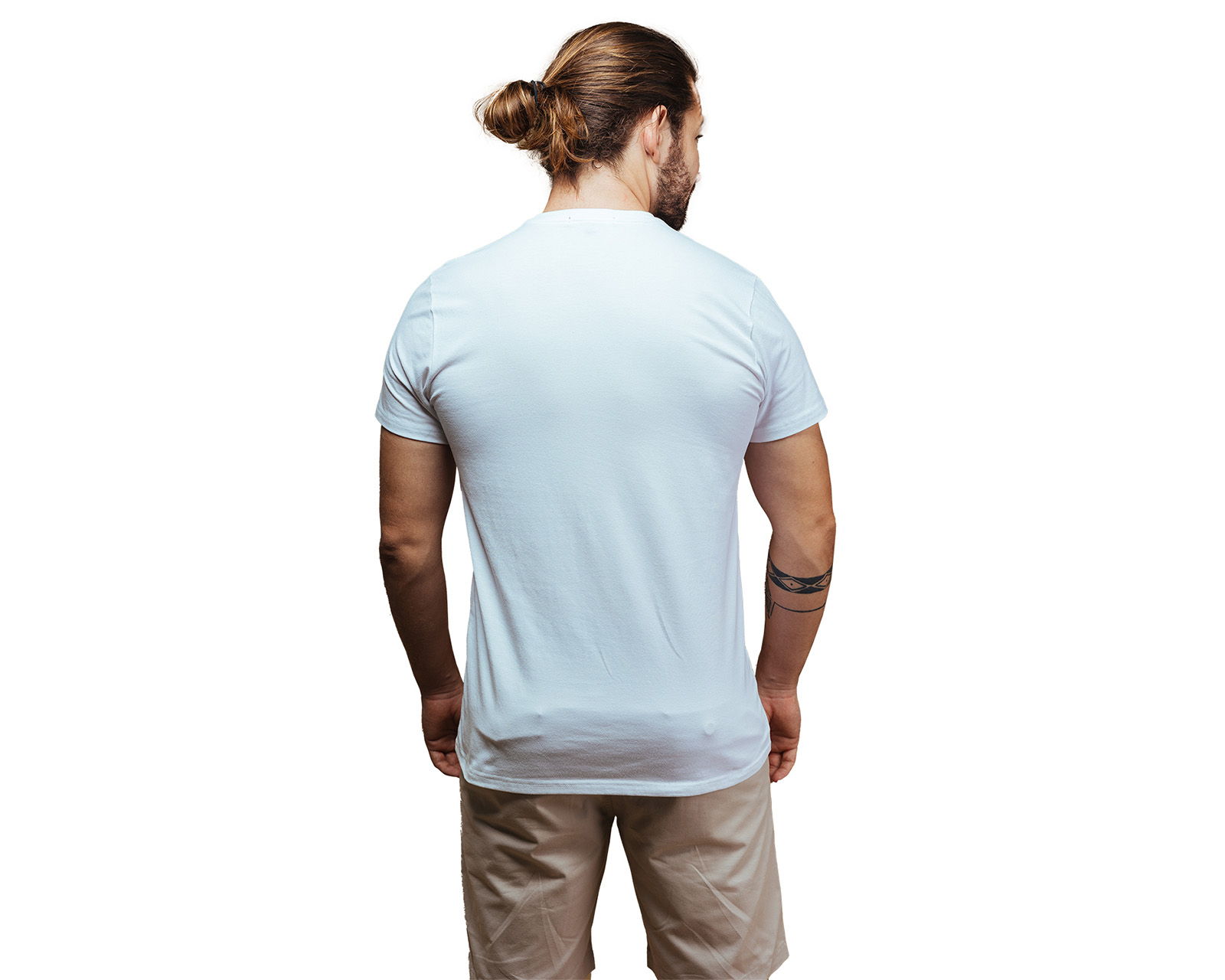 Foto 3 pulgar | Playera De Manga Corta Para Hombre Marca Rams Cottons Modelo Sergio Color Blanco Cuello Redondo Corte Slim Fit