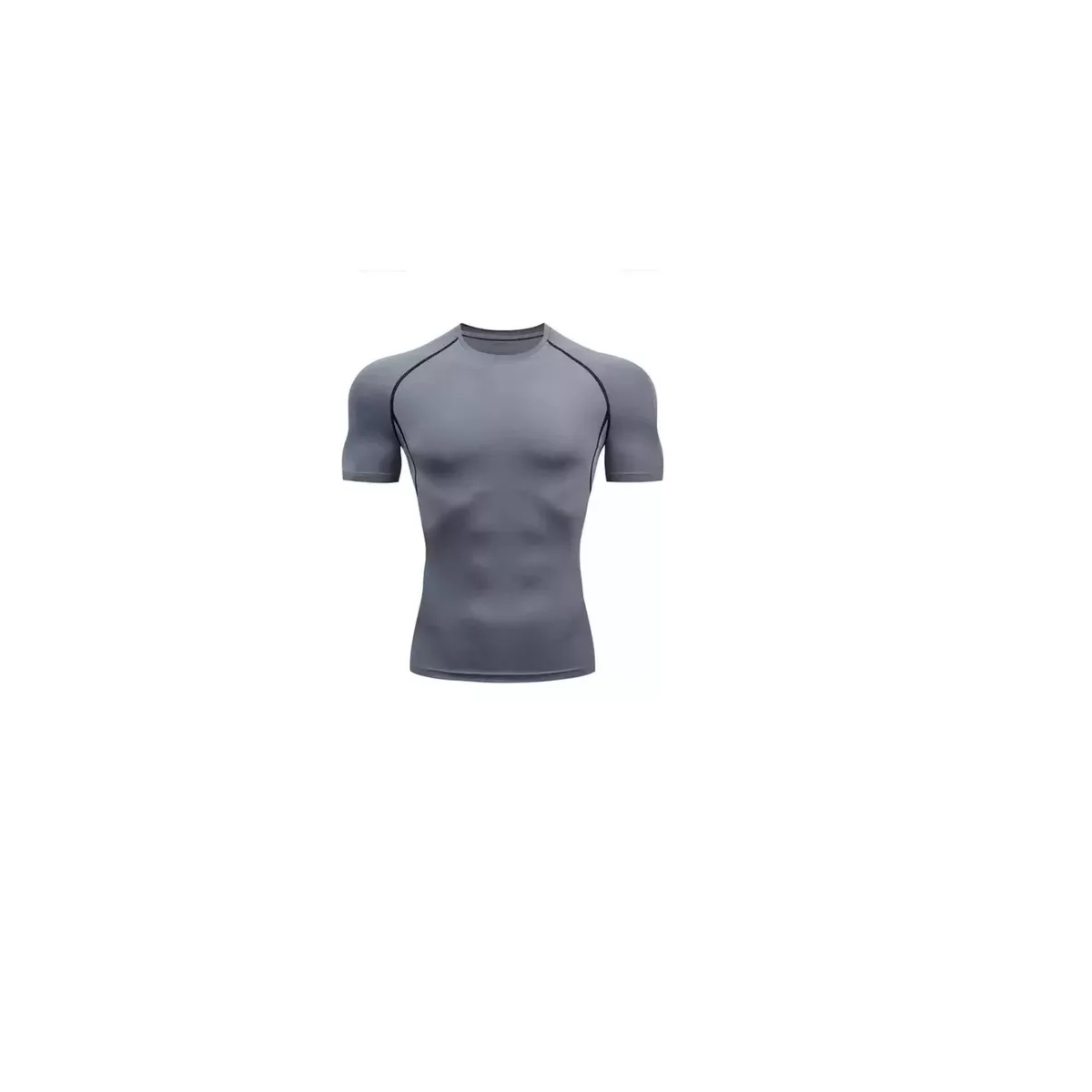 Playera Licra Deportiva Compresión  Manga Corta M Eo Safe Imports Esi-14382  Gris