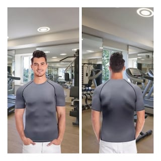 Foto 3 | Playera Licra Deportiva Compresión Manga Corta M Eo Safe Imports Esi-14382 Gris