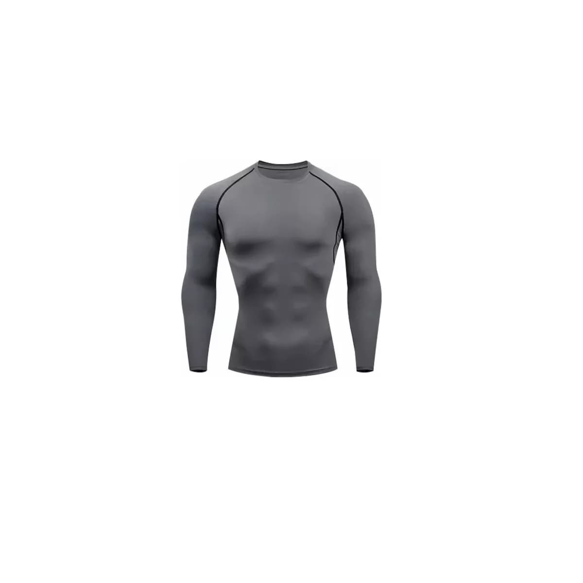 Playera Licra Deportiva Secado Rápido De Compresión G Eo Safe Imports Esi-14386  Gris $459