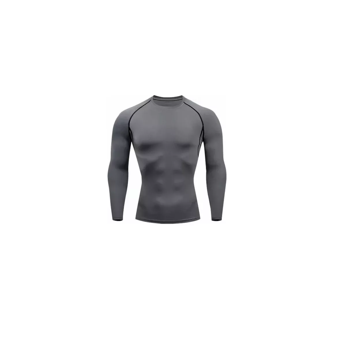 Playera Licra Deportiva Secado Rápido De Compresión G Eo Safe Imports Esi-14386  Gris