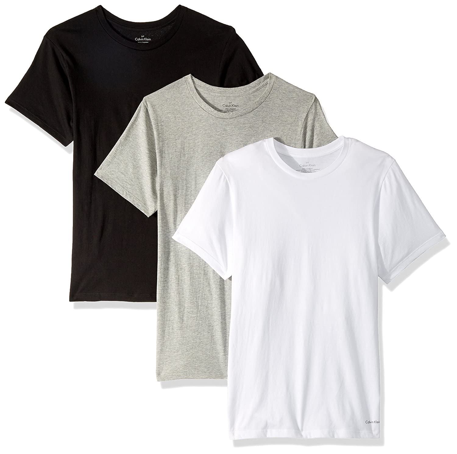 Foto 2 pulgar | Camiseta Calvin Klein De Algodón Con Cuello Redondo, Corte Clásico, Paquete De 3 - Venta Internacional.