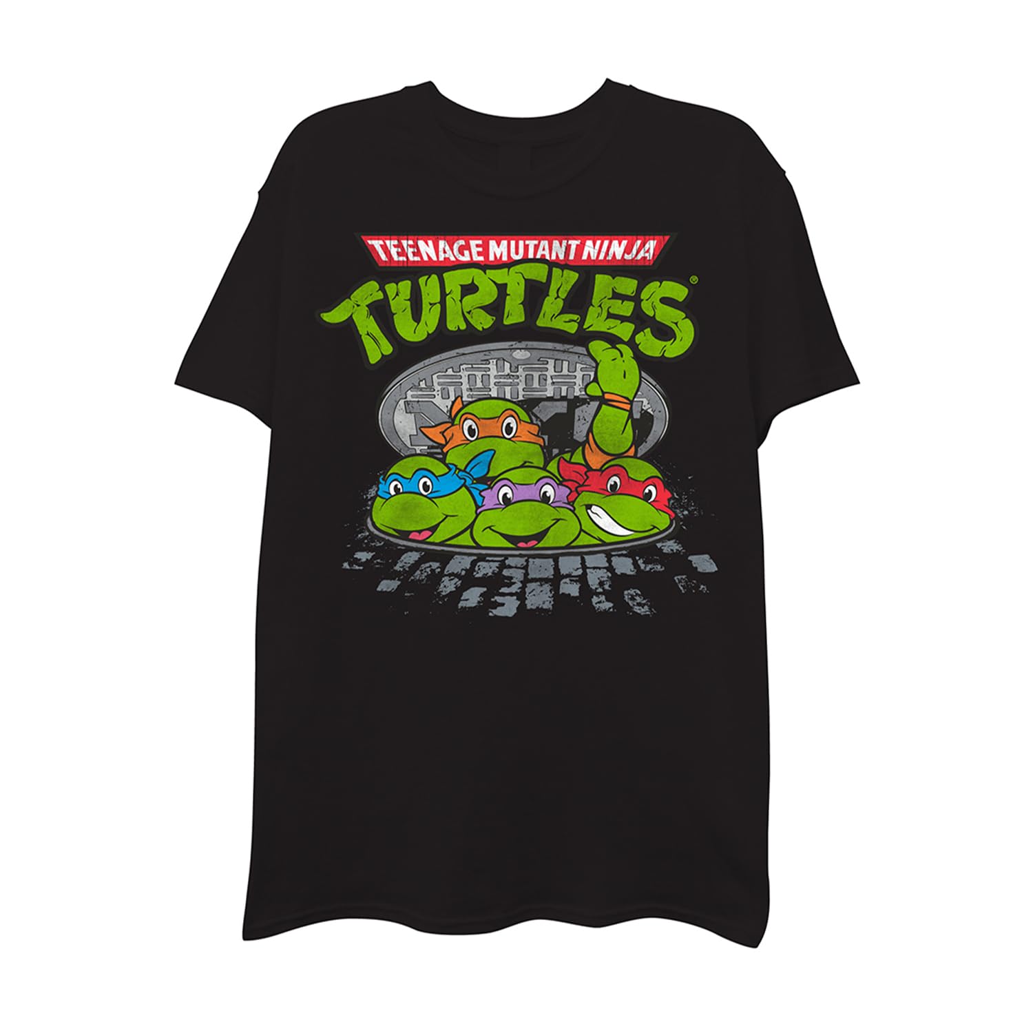 Foto 2 pulgar | Camiseta Teenage Mutant Ninja Turtles Sewer Group Para Hombre, Negra, Talla S - Venta Internacional.