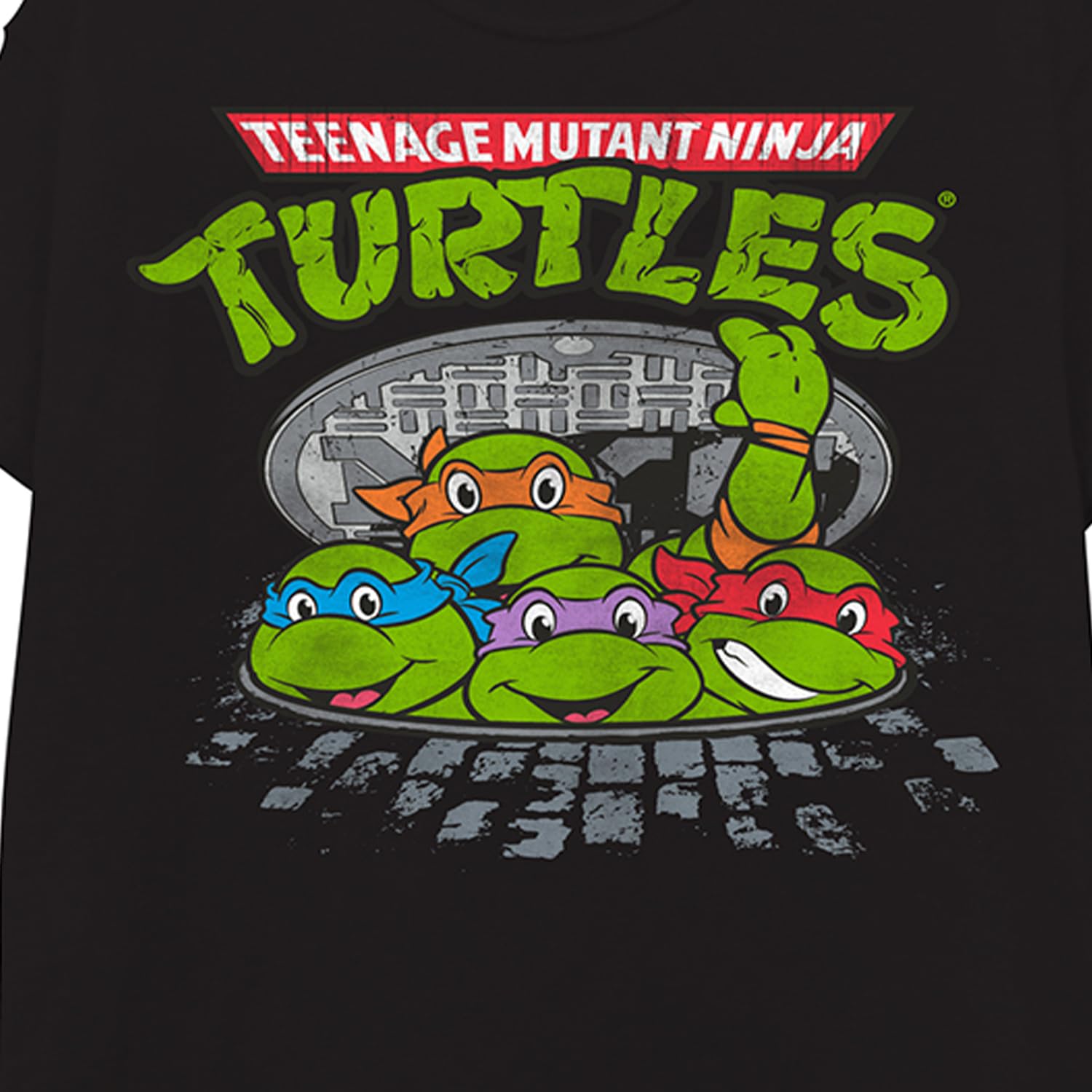 Foto 3 pulgar | Camiseta Teenage Mutant Ninja Turtles Sewer Group Para Hombre, Negra, Talla S - Venta Internacional.