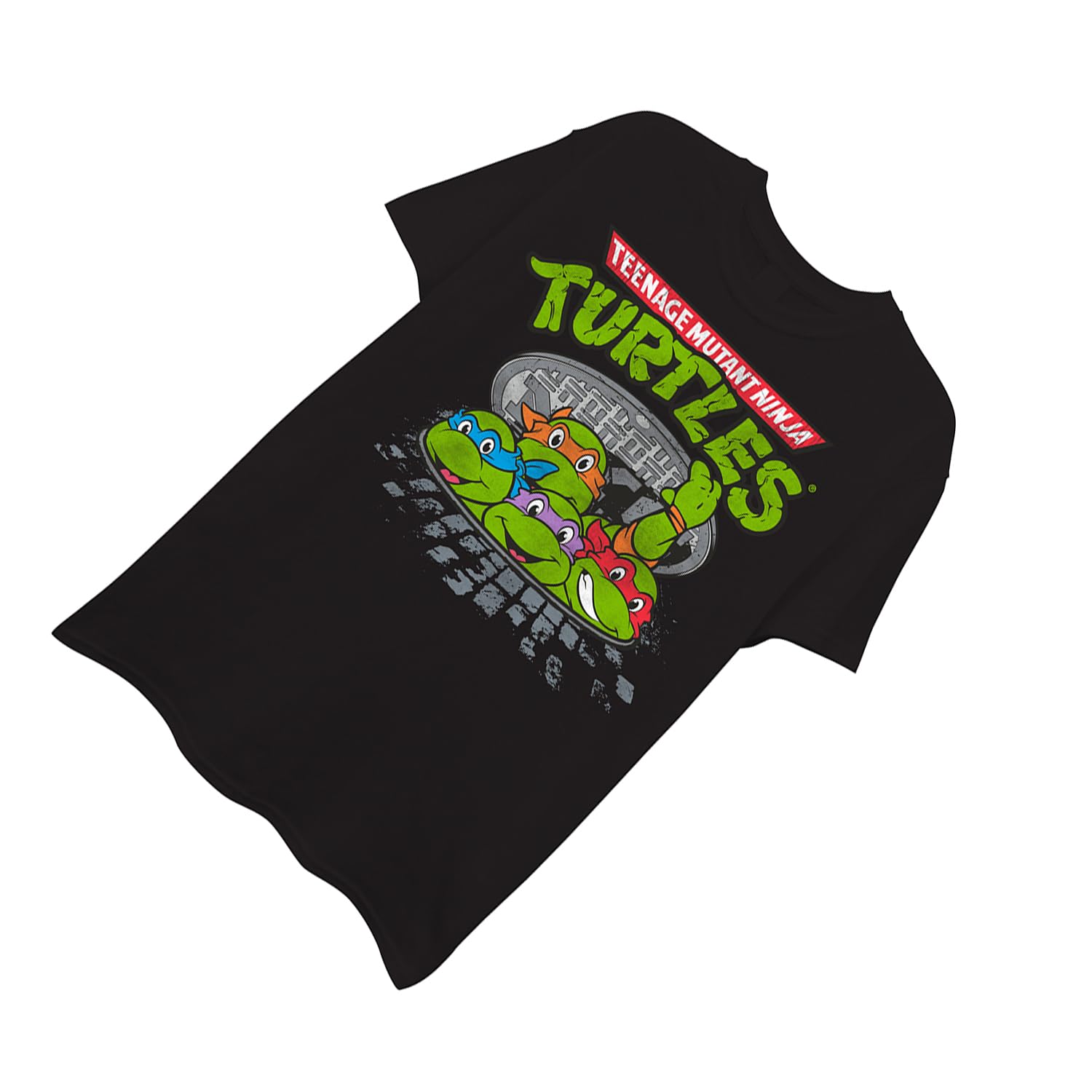 Foto 5 pulgar | Camiseta Teenage Mutant Ninja Turtles Sewer Group Para Hombre, Negra, Talla S - Venta Internacional.