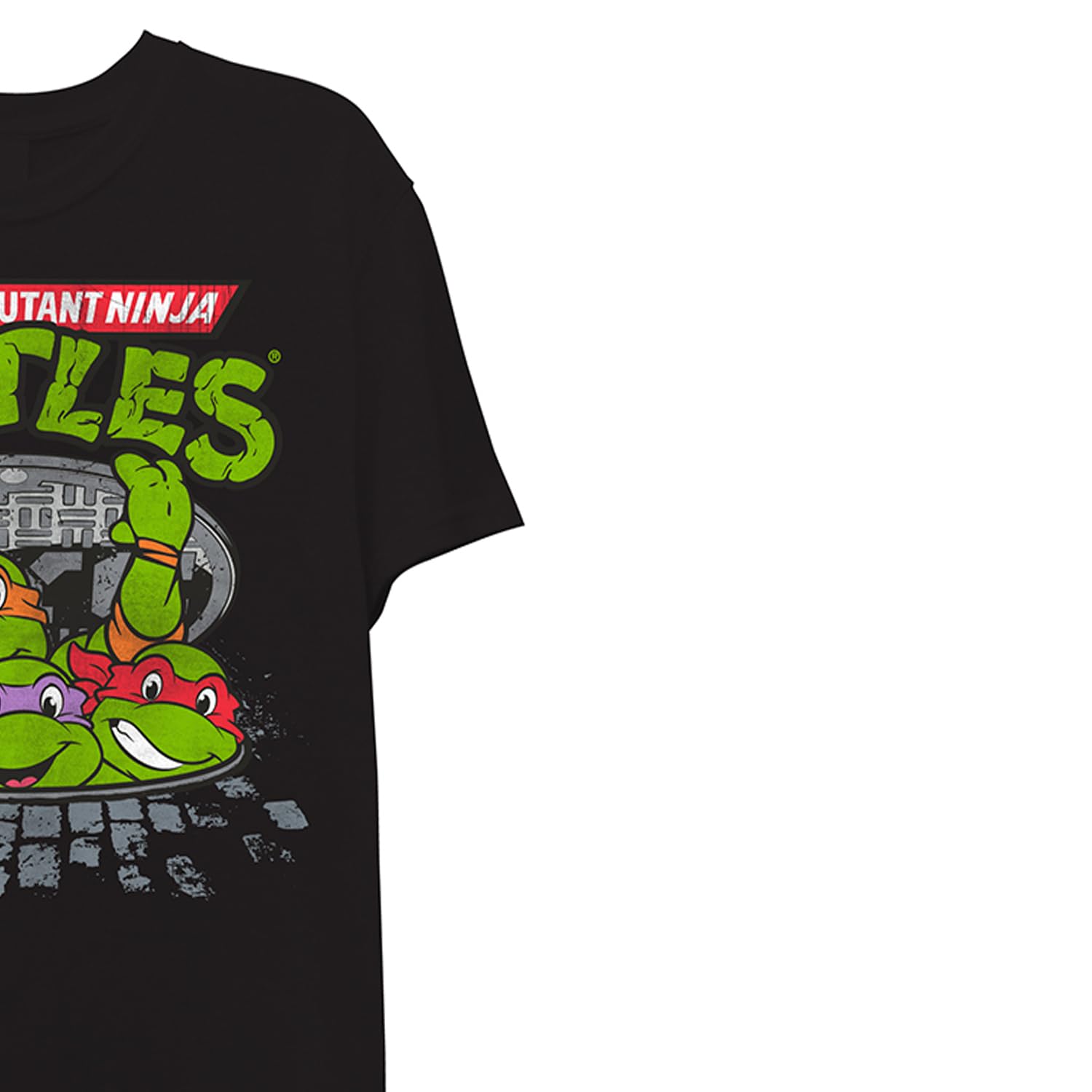 Foto 6 pulgar | Camiseta Teenage Mutant Ninja Turtles Sewer Group Para Hombre, Negra, Talla S - Venta Internacional.