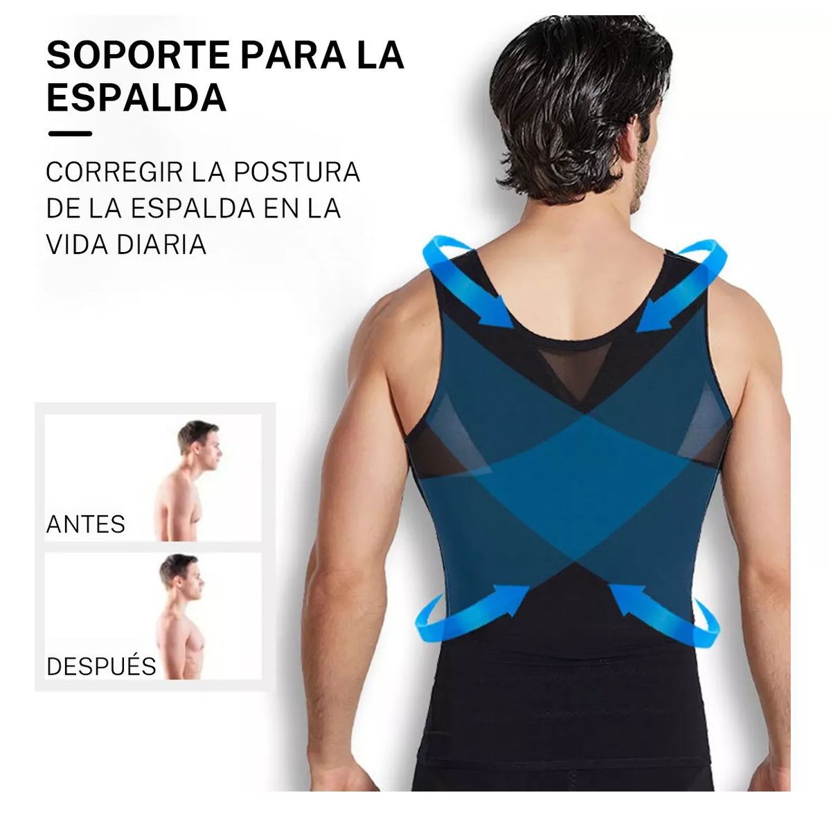 Foto 3 pulgar | 2pcs Ginecomastia Camisa Hombres Adelgazamiento Pecho Talla G Eo Safe Imports Esi-17081 Multicolor