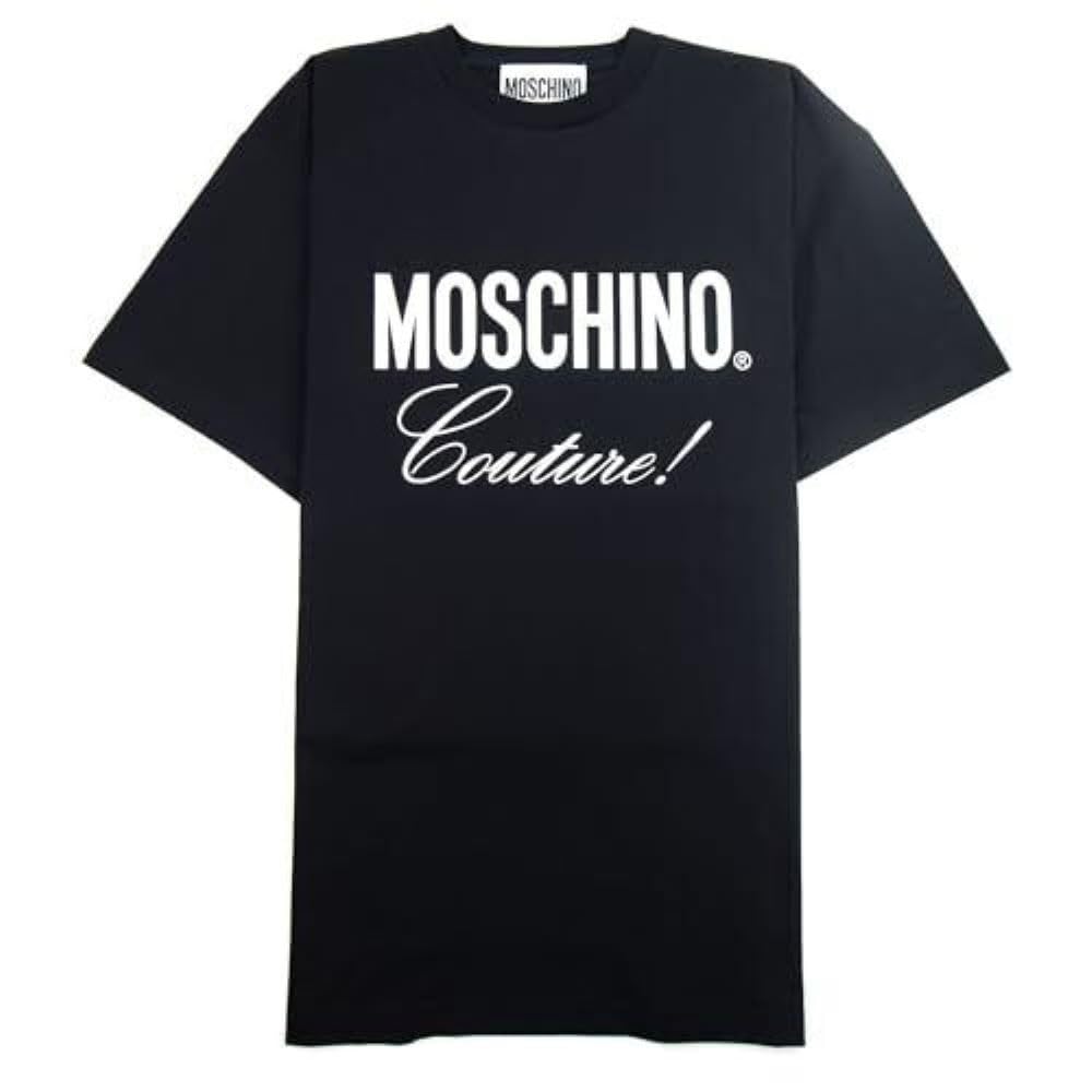 Camiseta Moschino De Manga Corta Para Hombre Con Logotipo De Escritura Azul Marino - Venta Internacional.