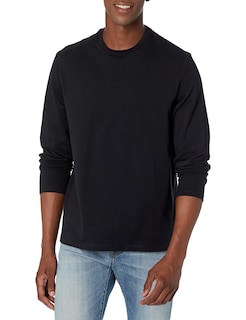 Foto 1 | Camiseta Amazon Essentials Manga Larga Negra para Hombre - Venta Internacional