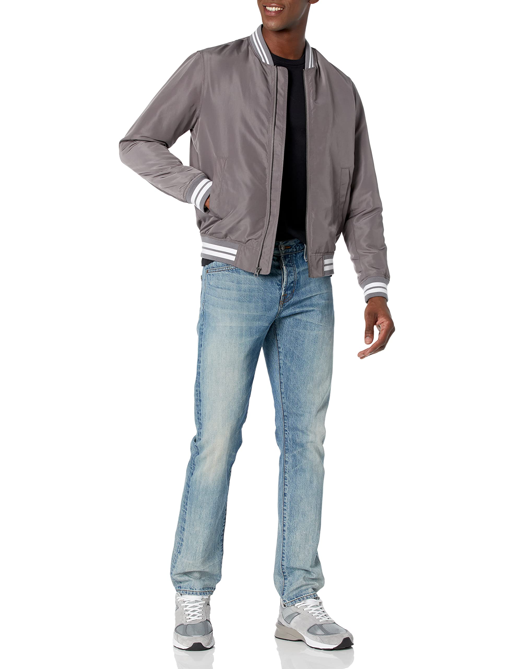 Foto 5 pulgar | Camiseta Amazon Essentials Manga Larga Negra para Hombre - Venta Internacional