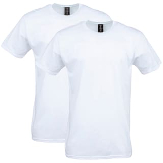 Foto 1 | Camiseta Gildan G64000 Blanca para Hombre Paquete de 2 - Venta Internacional