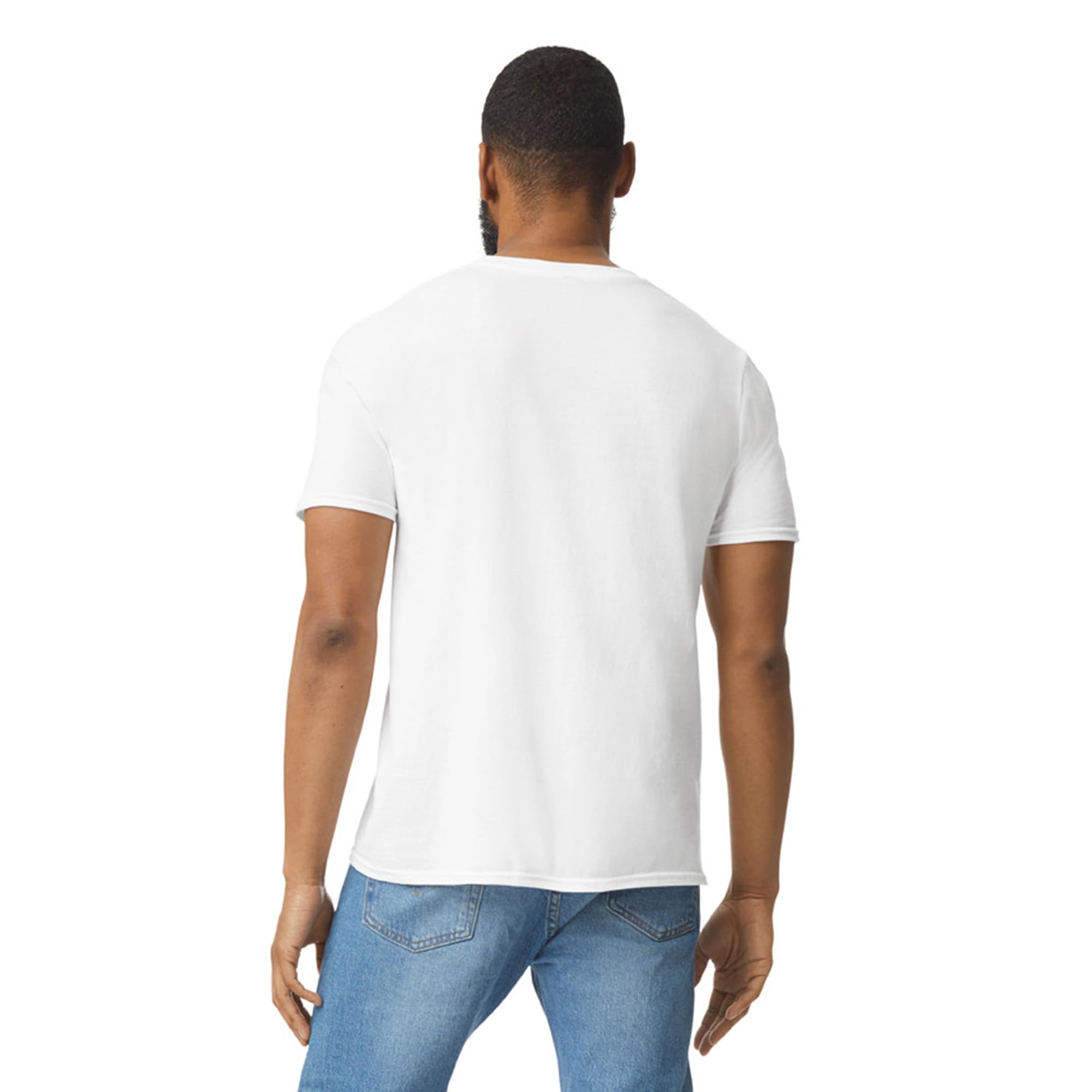 Foto 5 pulgar | Camiseta Gildan G64000 Blanca para Hombre Paquete de 2 - Venta Internacional