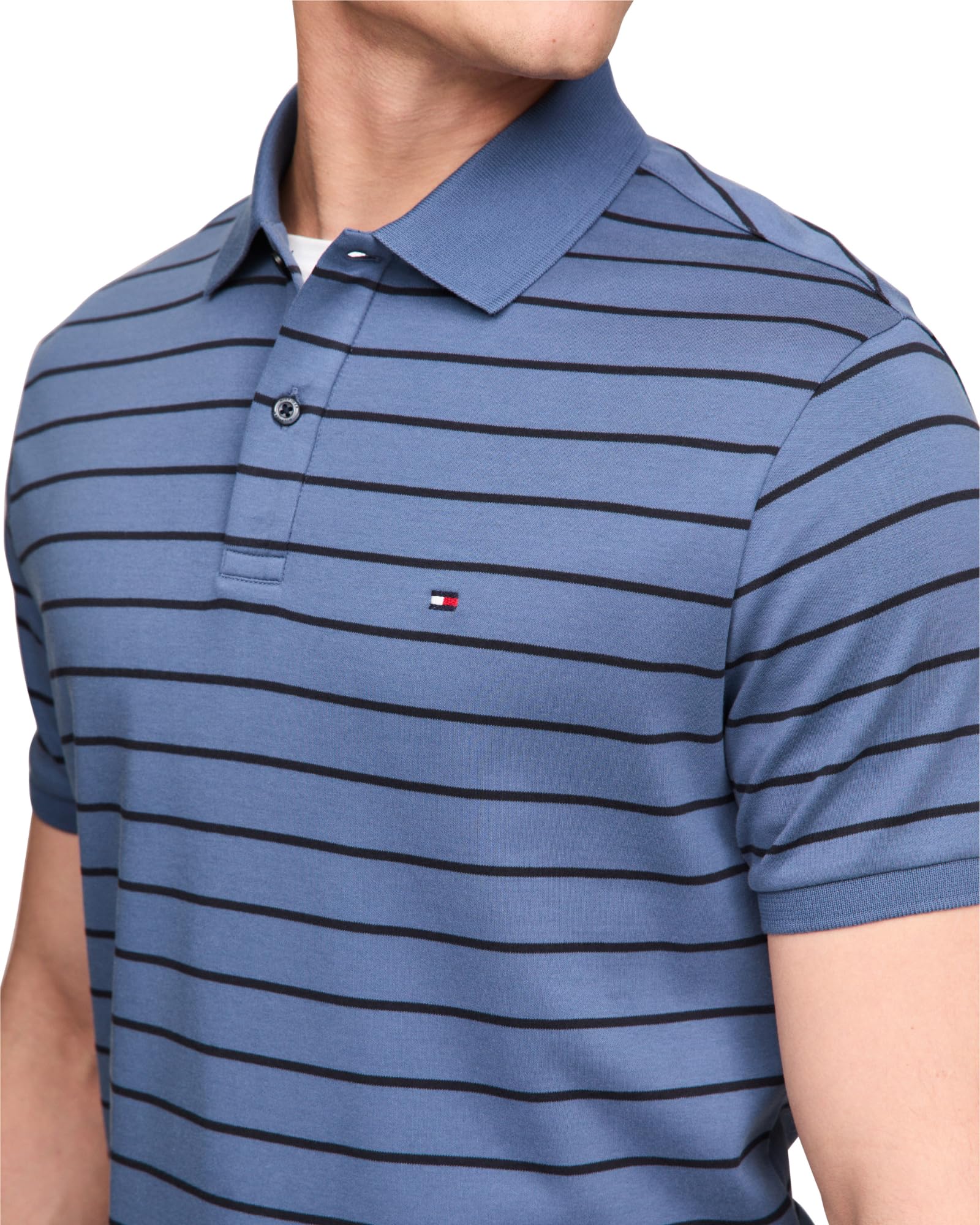 Foto 3 pulgar | Polo Tommy Hilfiger De Algodón Líquido De Corte Regular Para Hombre - Venta Internacional.