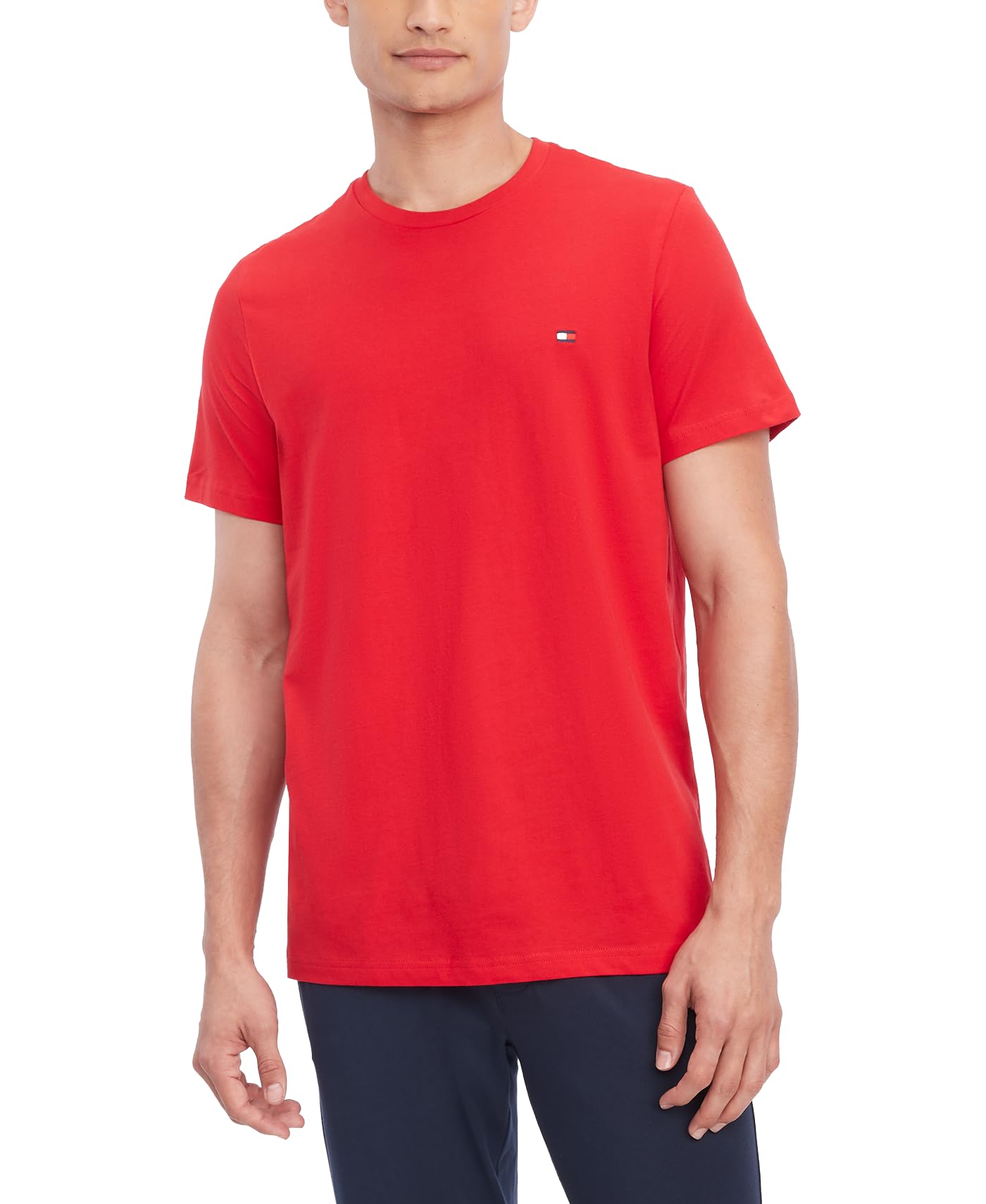 Foto 2 pulgar | Camiseta Tommy Hilfiger Core Flag Para Hombre, Cuello Redondo, Caoba - Venta Internacional.