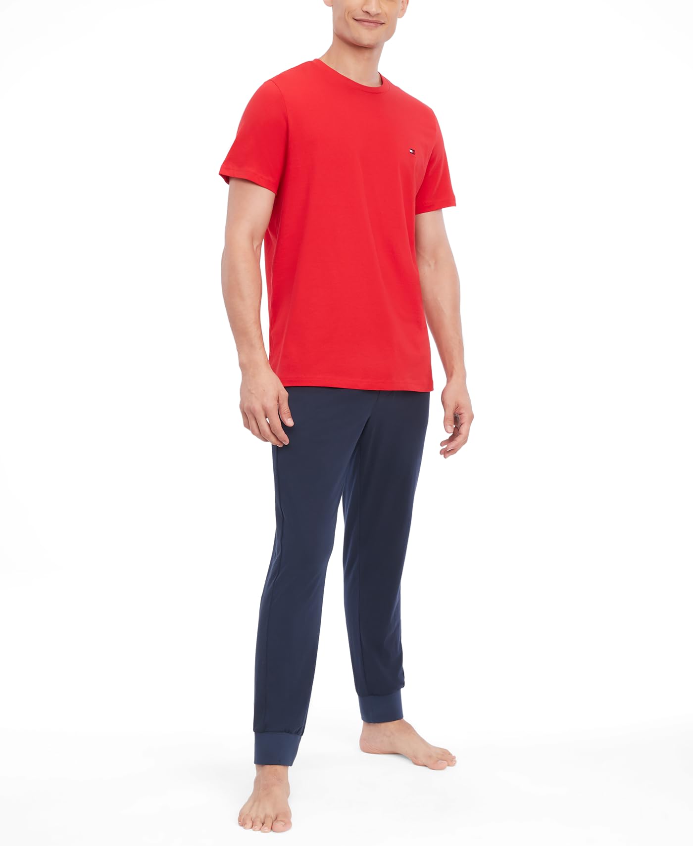 Foto 5 pulgar | Camiseta Tommy Hilfiger Core Flag Para Hombre, Cuello Redondo, Caoba - Venta Internacional.
