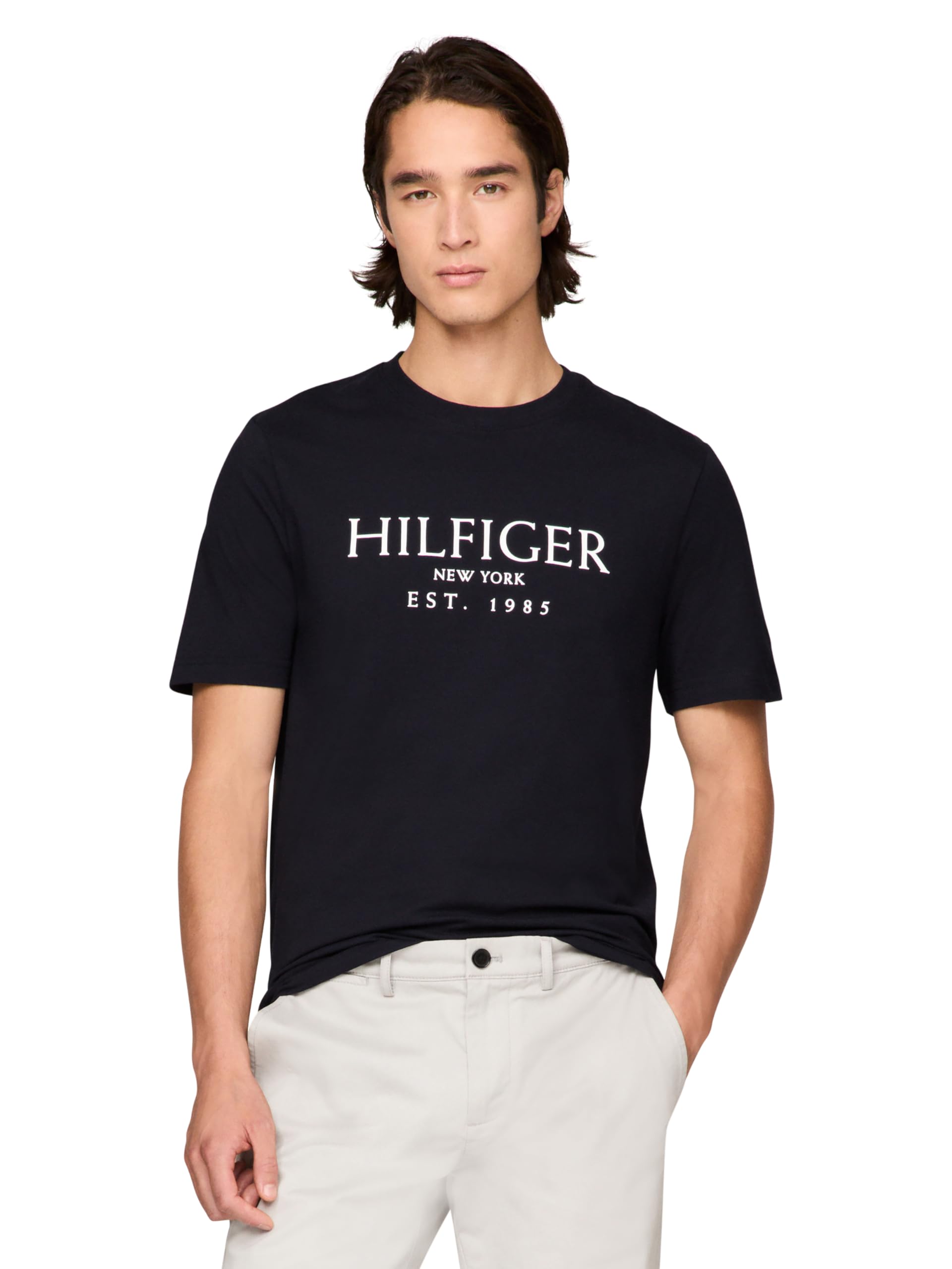 Camiseta Tommy Hilfiger Big Hilfiger Logo Para Hombre - Venta Internacional.