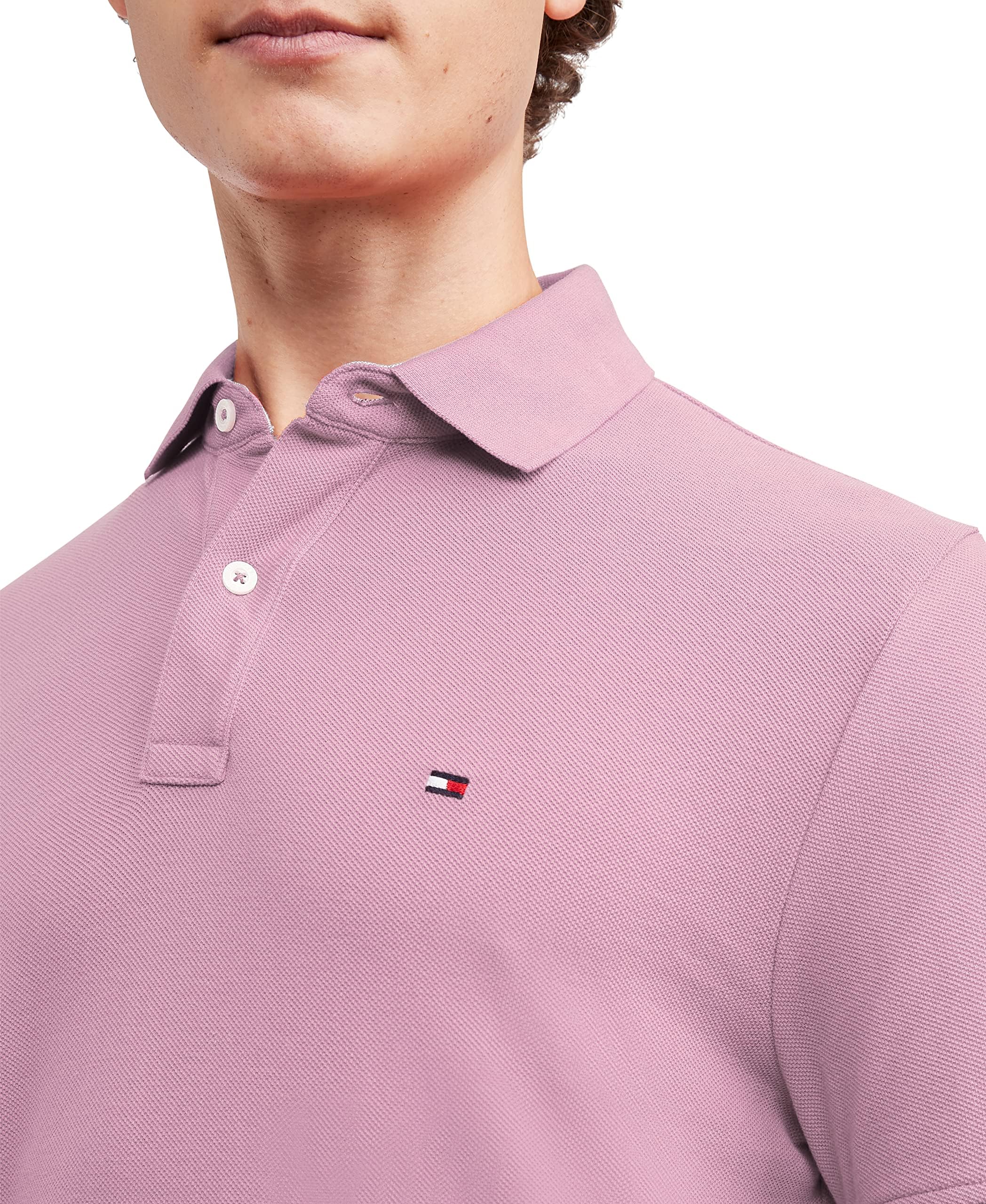 Foto 4 pulgar | Polo Tommy Hilfiger De Manga Corta, Corte Regular, Rosa - Venta Internacional.