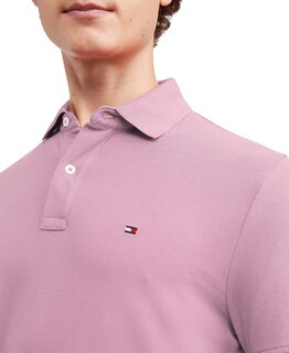 Foto 3 | Polo Tommy Hilfiger De Manga Corta, Corte Regular, Rosa - Venta Internacional.