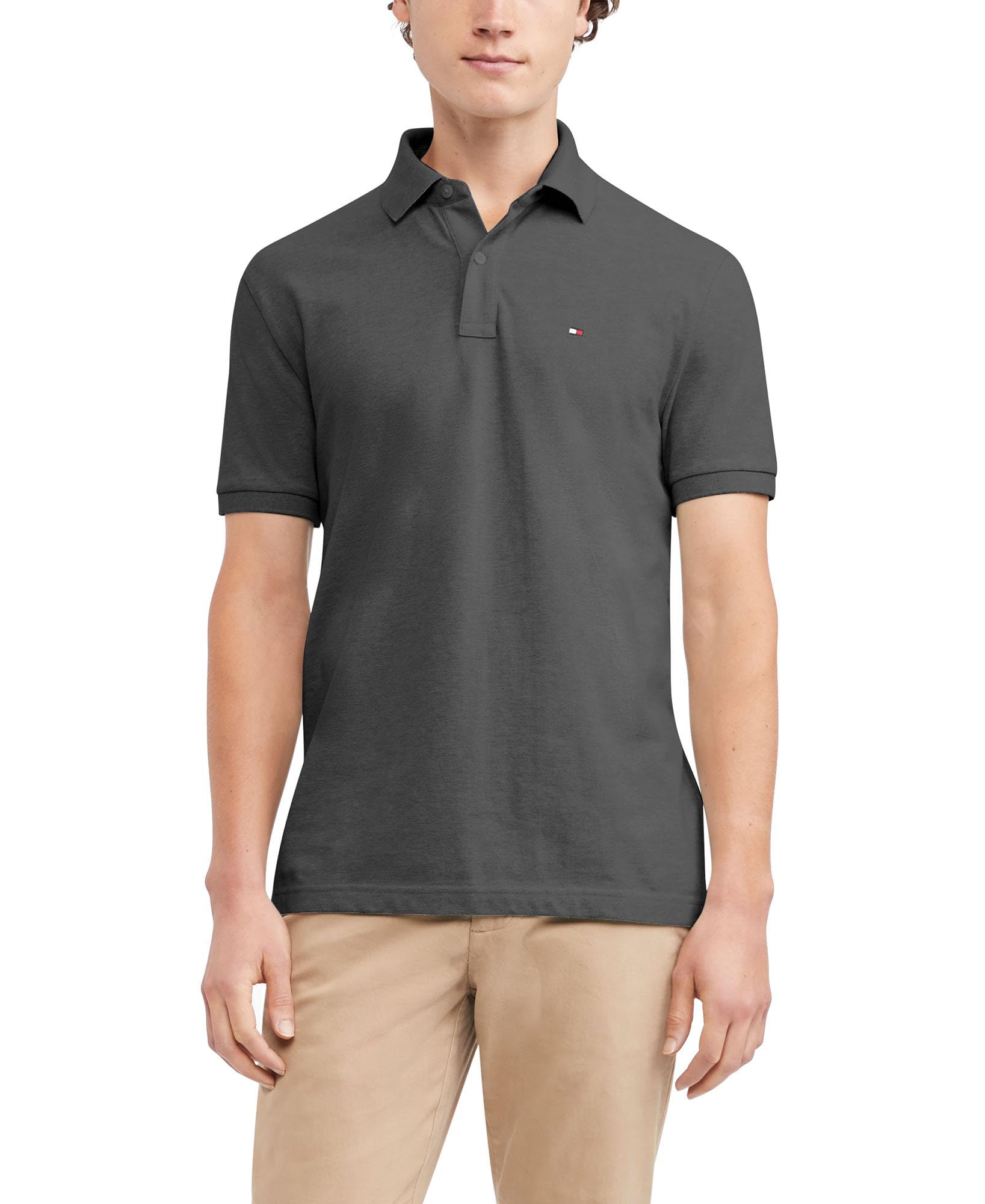 Foto 2 pulgar | Polo Tommy Hilfiger De Corte Regular Para Hombre, Color Gris, Talla L - Venta Internacional.
