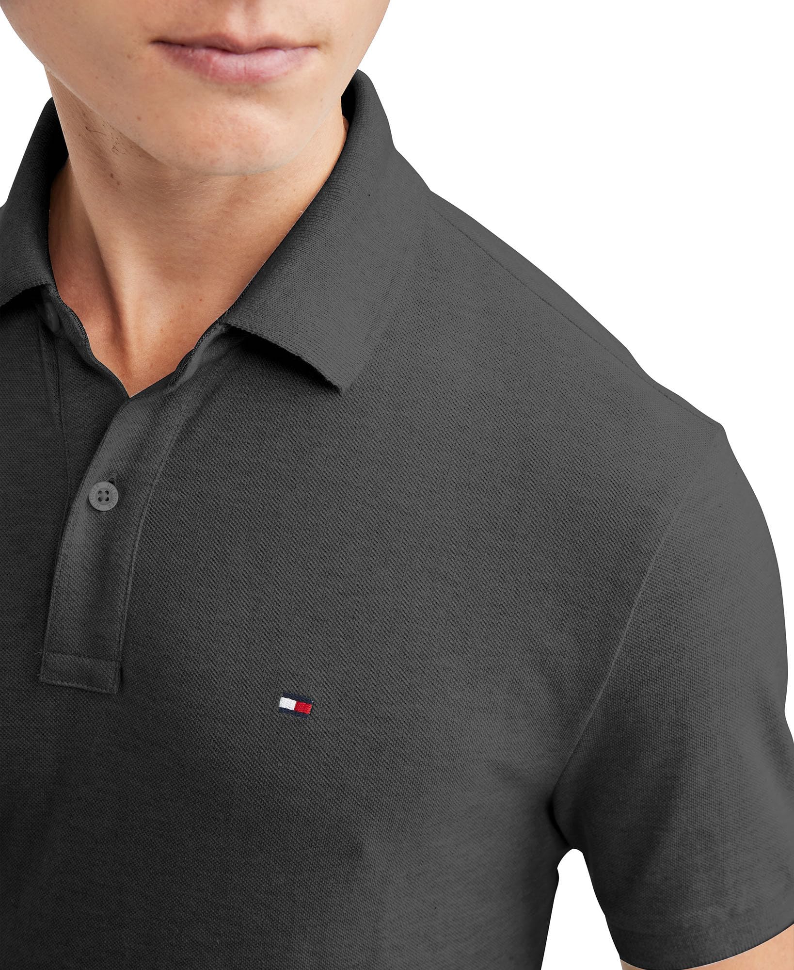 Foto 4 pulgar | Polo Tommy Hilfiger De Corte Regular Para Hombre, Color Gris, Talla L - Venta Internacional.
