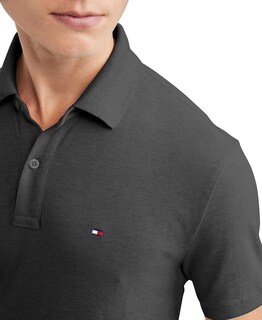 Foto 3 | Polo Tommy Hilfiger De Corte Regular Para Hombre, Color Gris, Talla L - Venta Internacional.