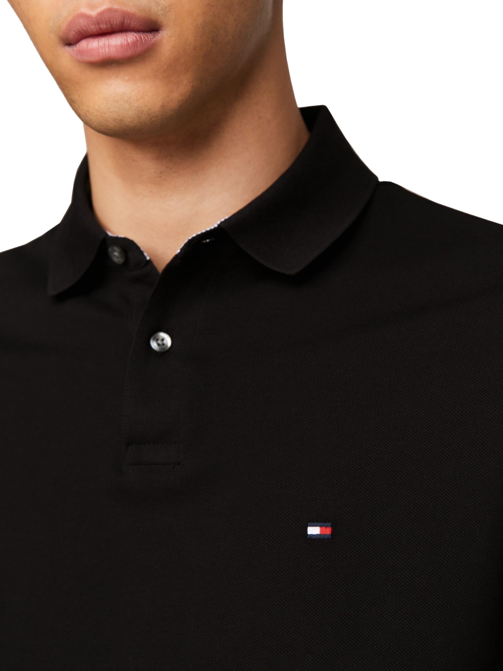 Foto 3 pulgar | Polo Tommy Hilfiger De Manga Larga, Corte Regular, Negro Para Hombre - Venta Internacional.