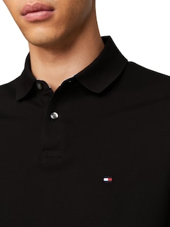 Foto 2 | Polo Tommy Hilfiger De Manga Larga, Corte Regular, Negro Para Hombre - Venta Internacional.