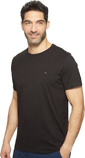 Foto 2 | Camiseta Tommy Hilfiger Core Flag Con Cuello Redondo Para Hombre, Color Negro - Venta Internacional.