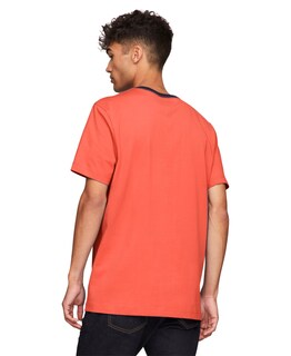 Foto 2 | Camiseta Tommy Hilfiger De Manga Corta Con Estampado De Rayas Exclusivas Para Hombre - Venta Internacional.