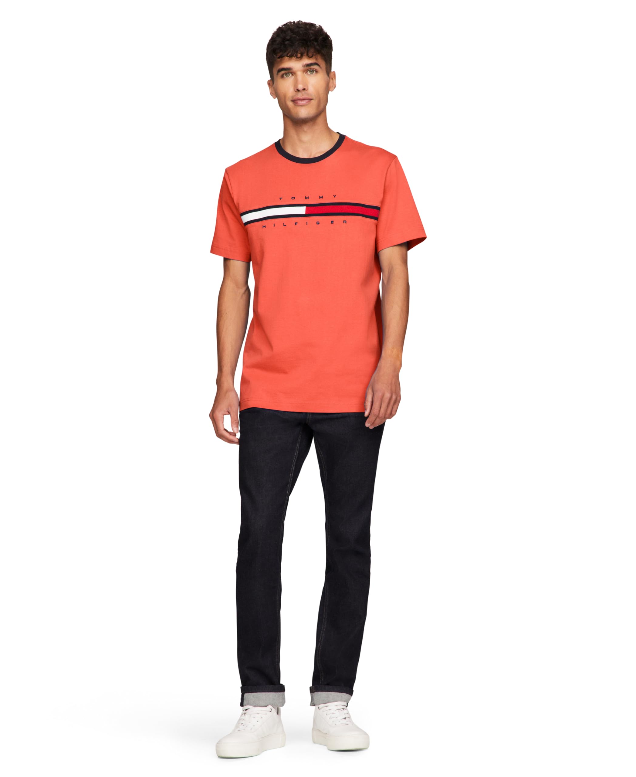 Foto 5 pulgar | Camiseta Tommy Hilfiger De Manga Corta Con Estampado De Rayas Exclusivas Para Hombre - Venta Internacional.