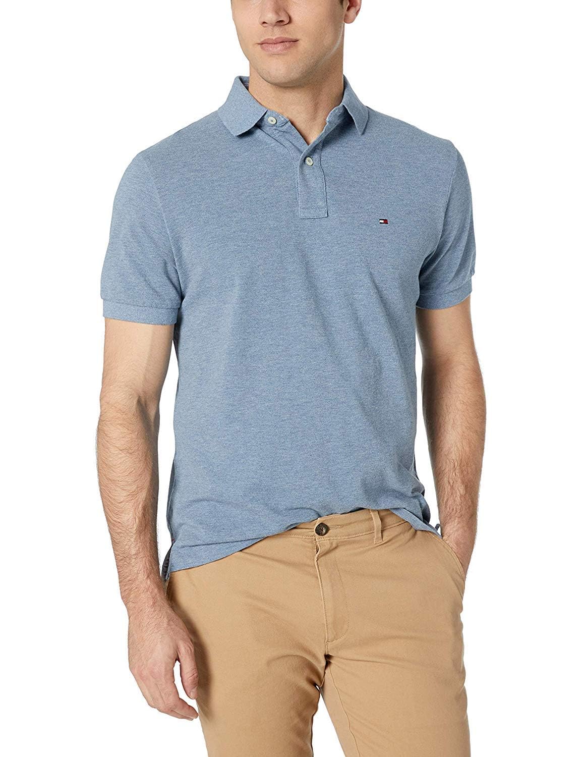 Foto 2 pulgar | Polo Tommy Hilfiger Classic Fit Para Hombre Chambray 2xl - Venta Internacional.
