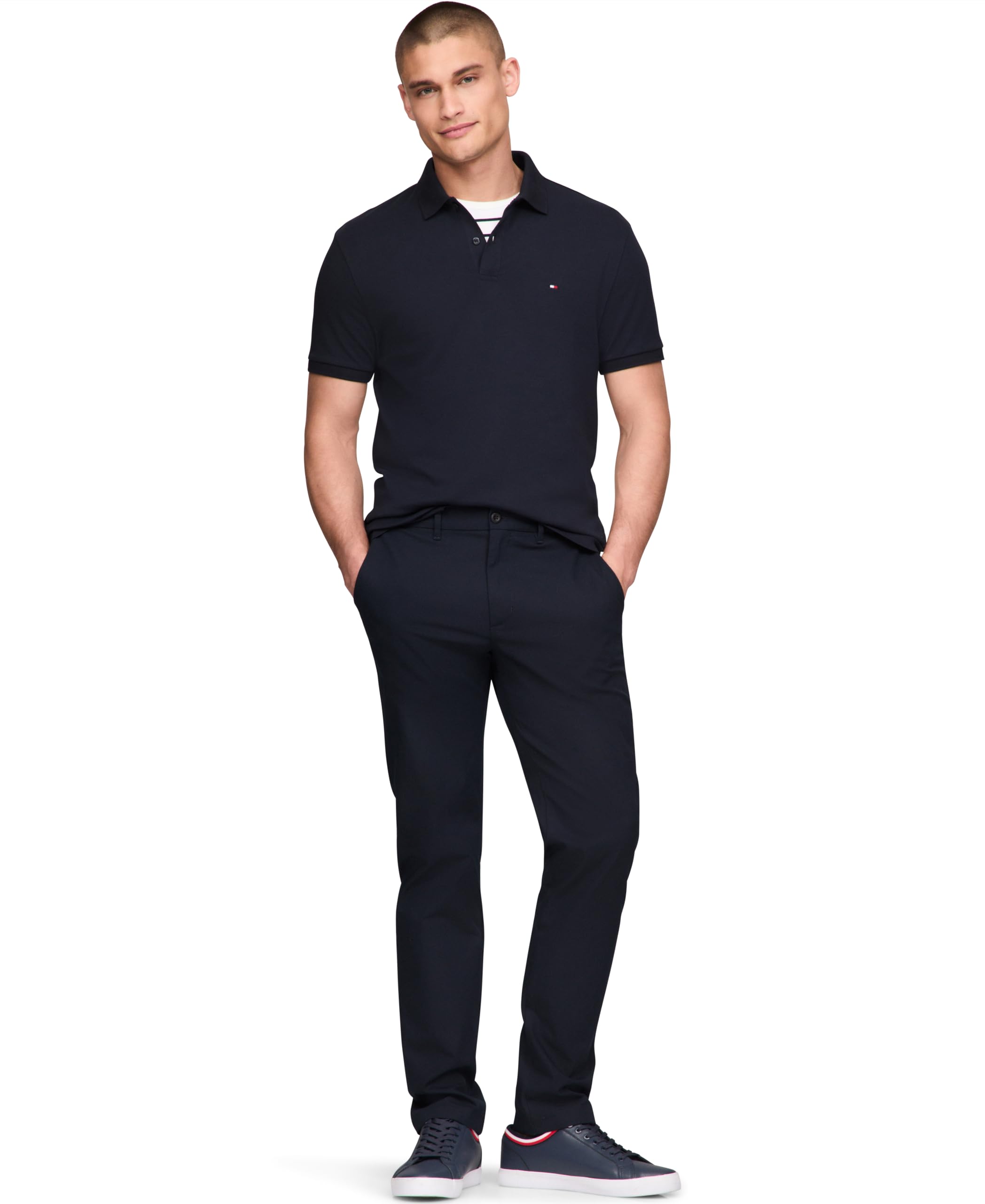 Foto 5 pulgar | Polo Tommy Hilfiger De Algodón Líquido De Corte Regular Para Hombre - Venta Internacional.