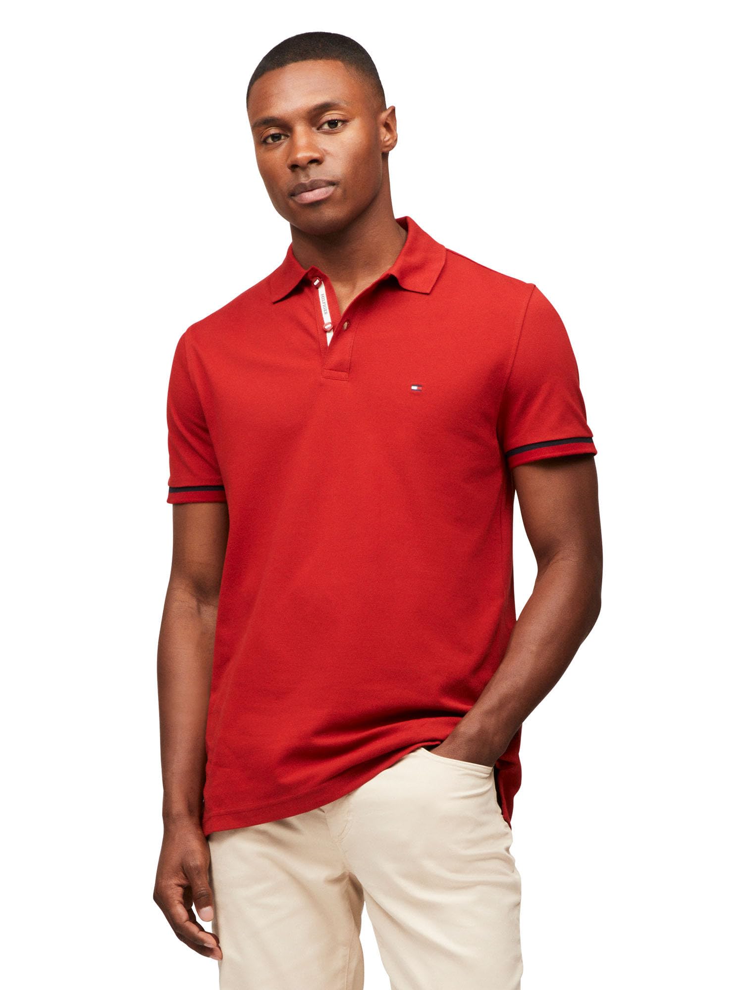 Polo Tommy Hilfiger Con Detalle De Solapa Para Hombre - Venta Internacional.