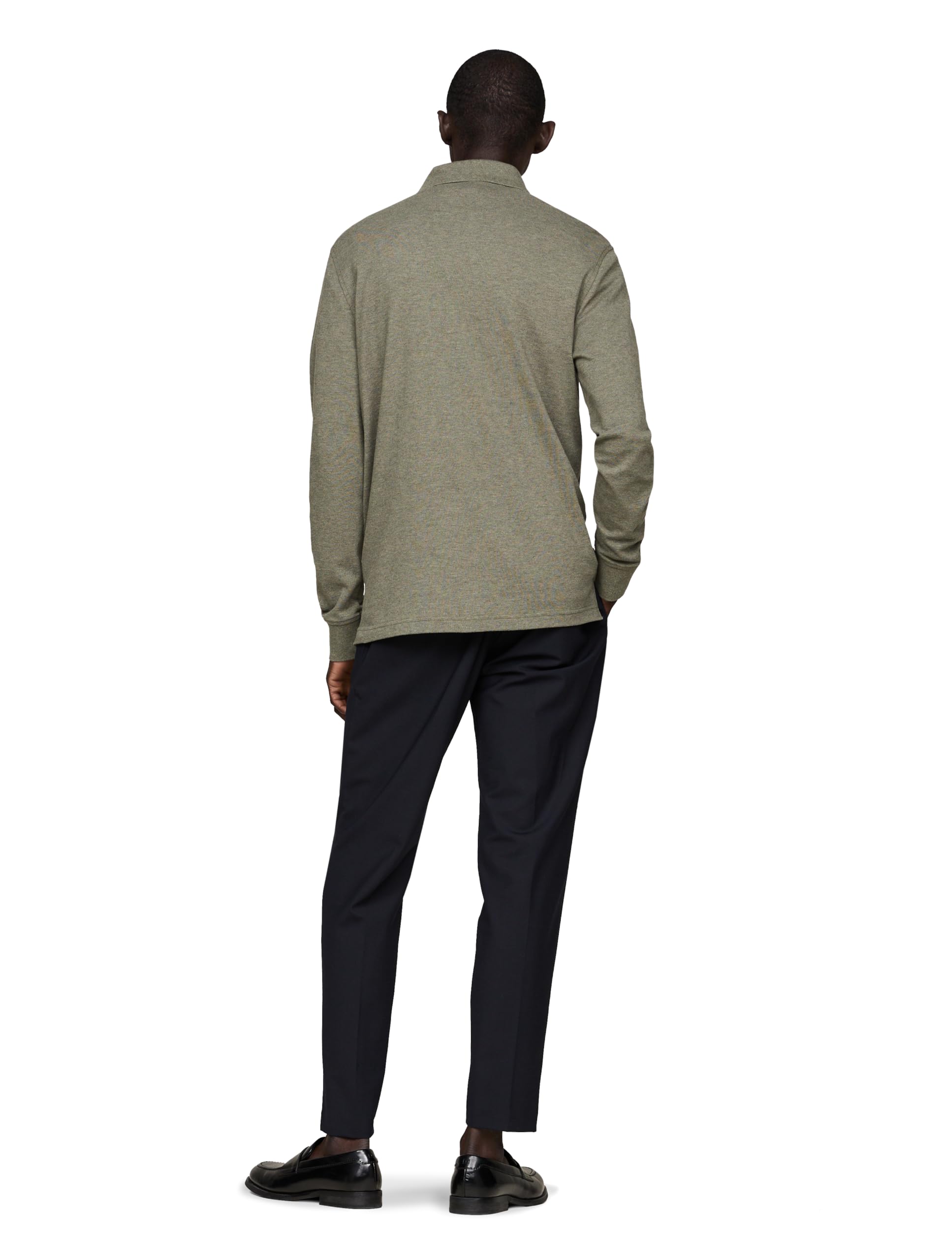 Foto 4 pulgar | Polo Tommy Hilfiger De Manga Larga Para Hombre, Corte Regular - Venta Internacional.