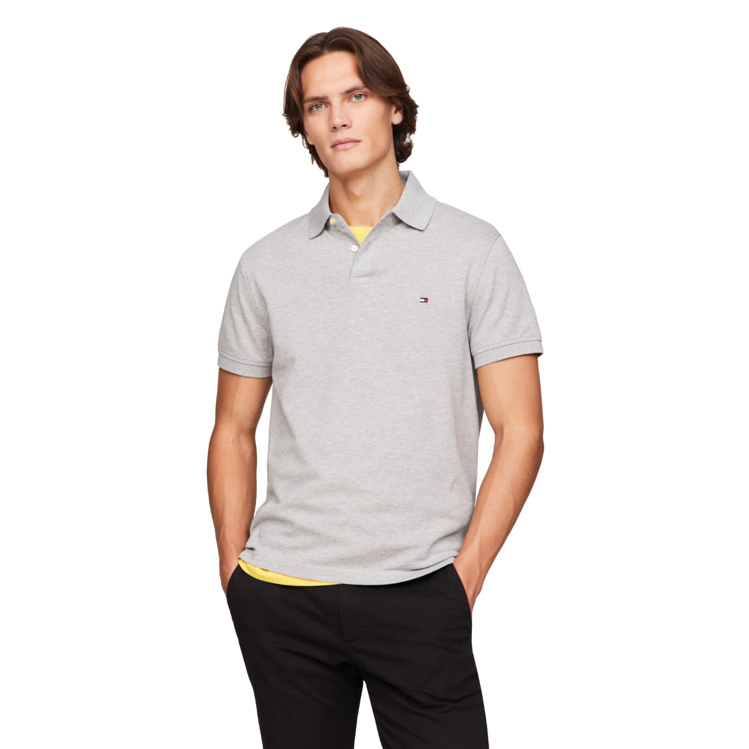 Foto 2 pulgar | Polo Tommy Hilfiger 1985 Slim De Manga Corta Para Hombre - Venta Internacional.