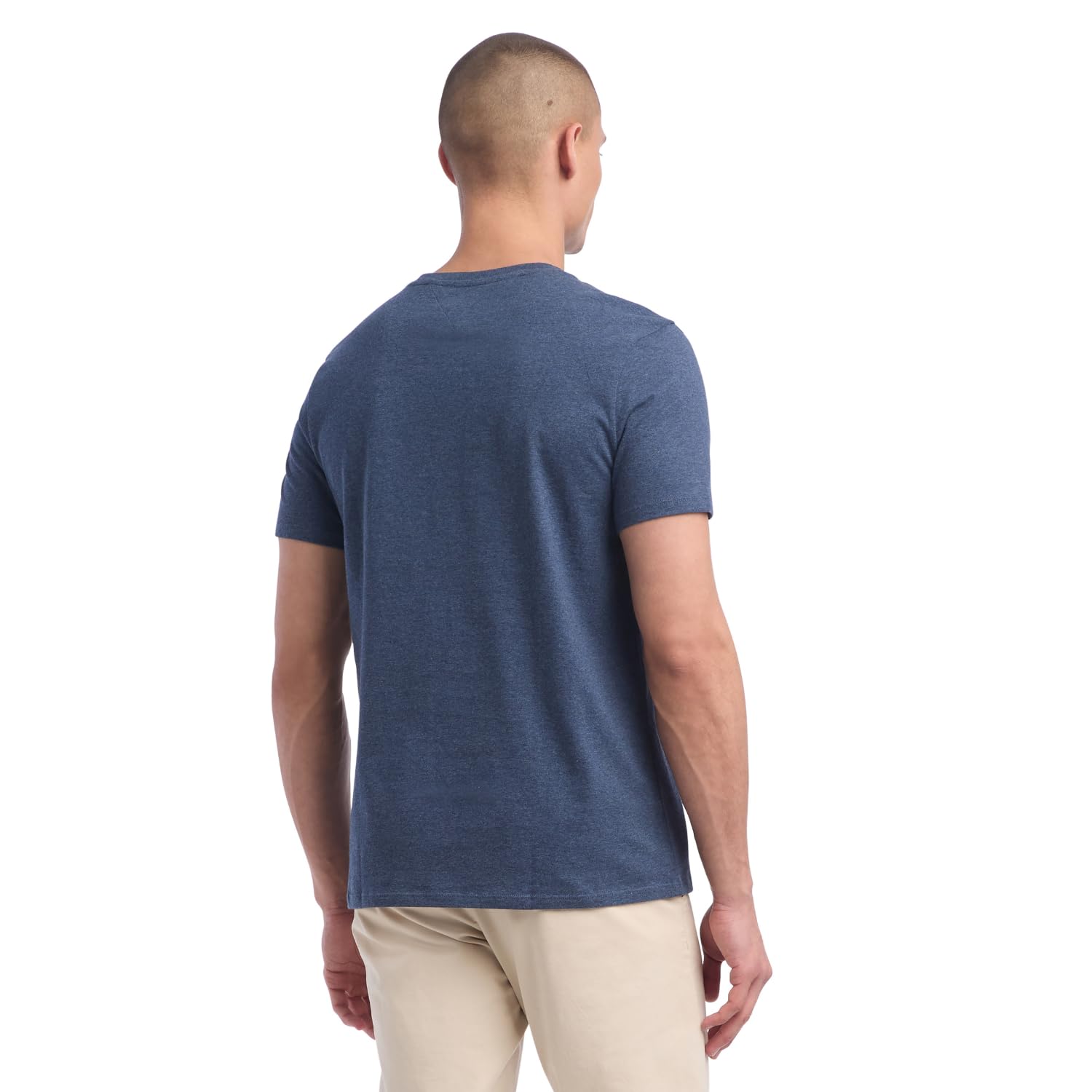 Foto 5 pulgar | Camiseta Tommy Hilfiger Essential De Manga Corta Con Bolsillo Azul Marino - Venta Internacional.