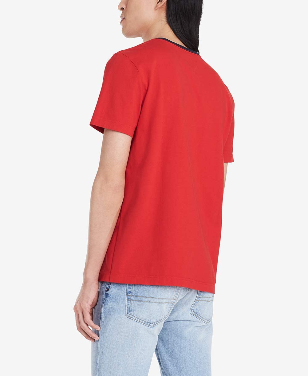Foto 3 pulgar | Camiseta Tommy Hilfiger De Manga Corta Con Logotipo Para Hombre - Apple Red - Venta Internacional.
